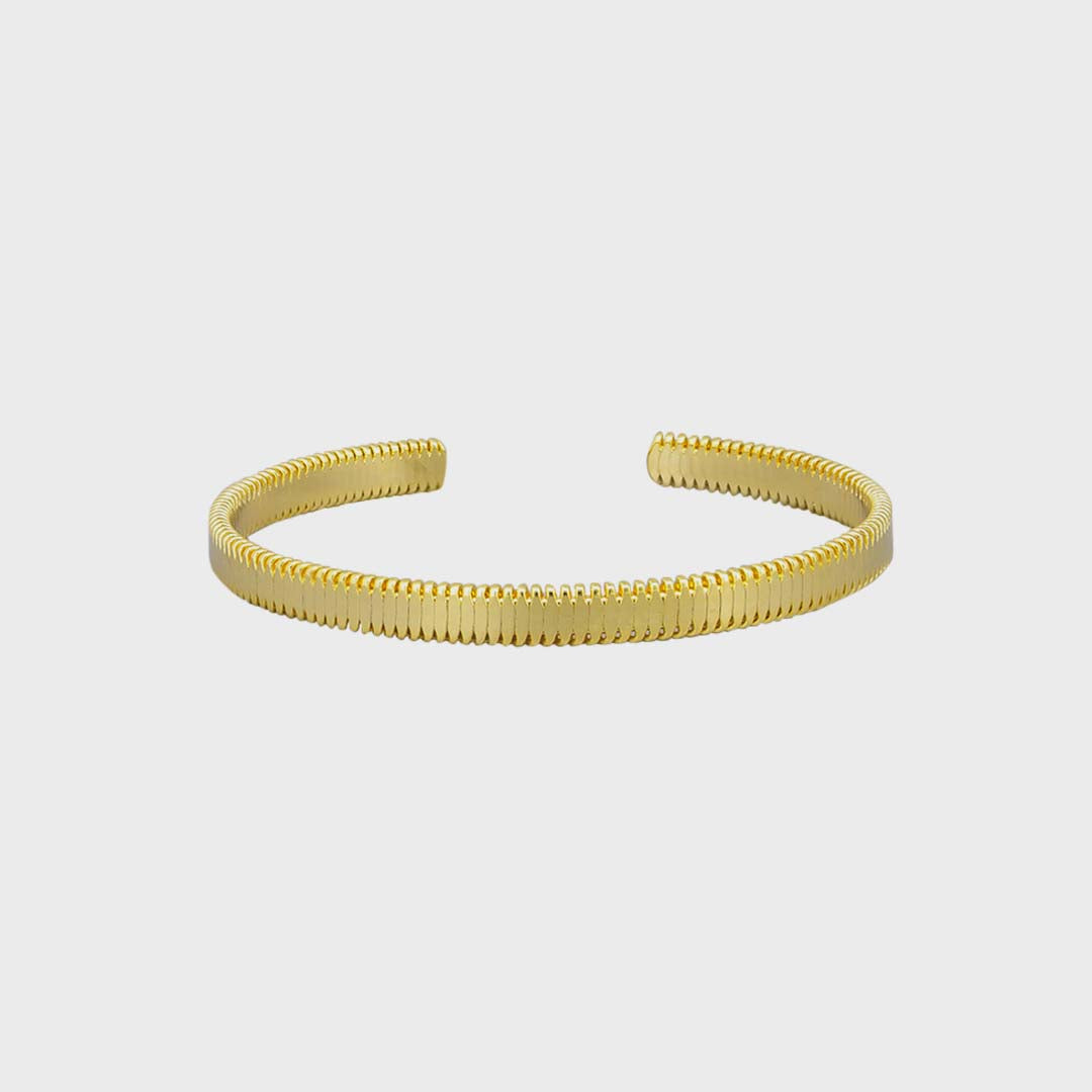 Mesh Cuff Bangle | Gold