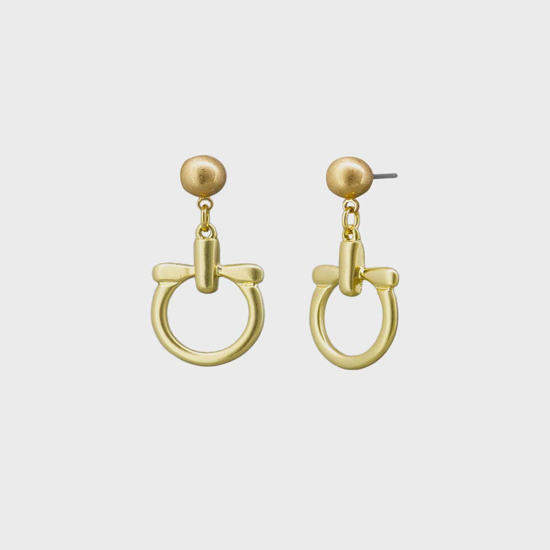 Ascot Earrings | Gold