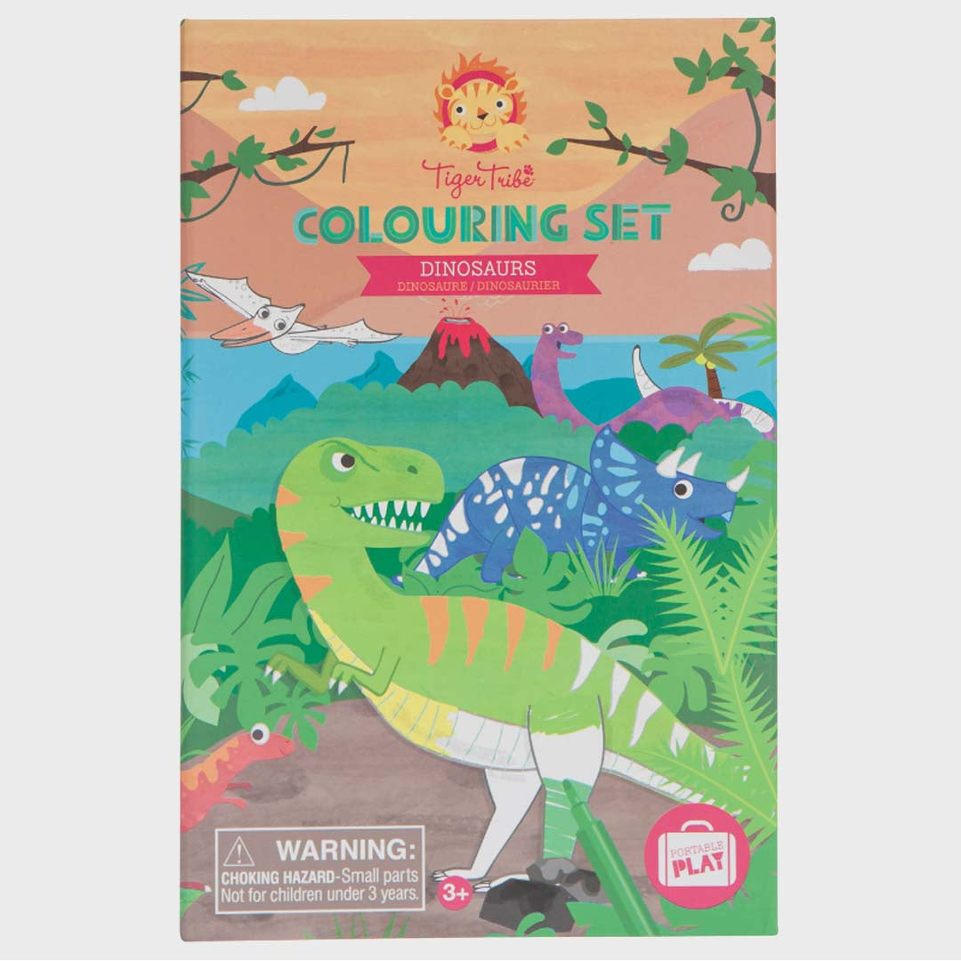 Tiger Tribe Dinosaur Colouring Set | BY SAN SEBASTIAN
