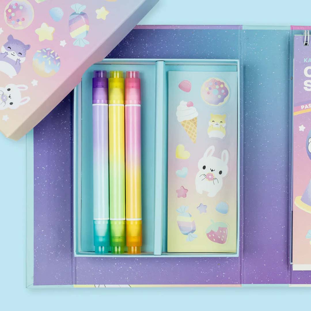 PASTEL COLOURING SET | KAWAII CAFE