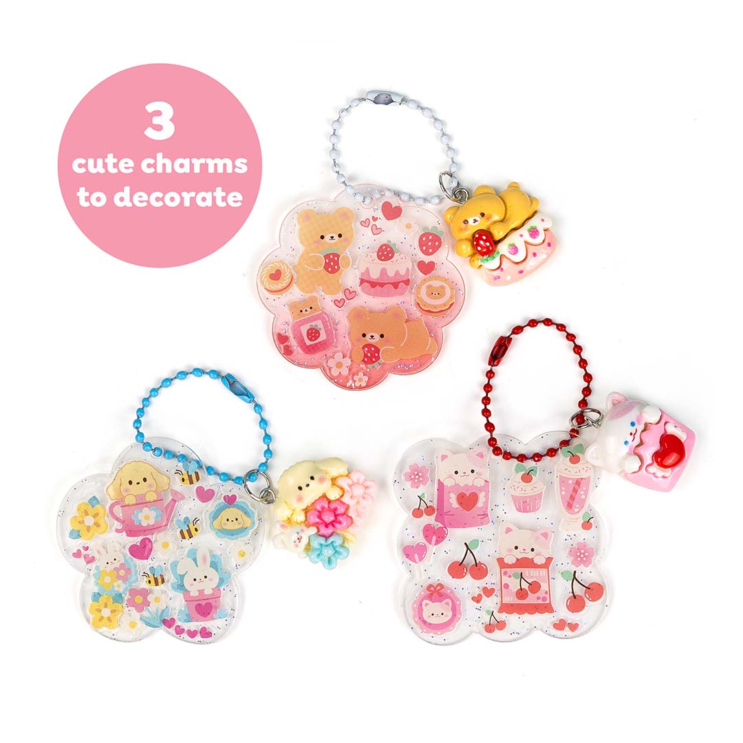 Glitter Goo Bag Charms | Kawaii Sticker Craft