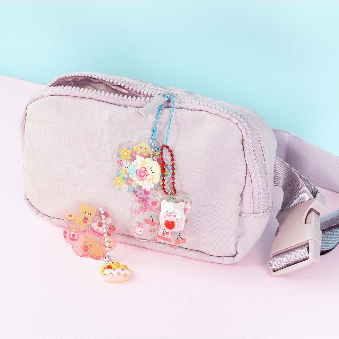 Glitter Goo Bag Charms | Kawaii Sticker Craft