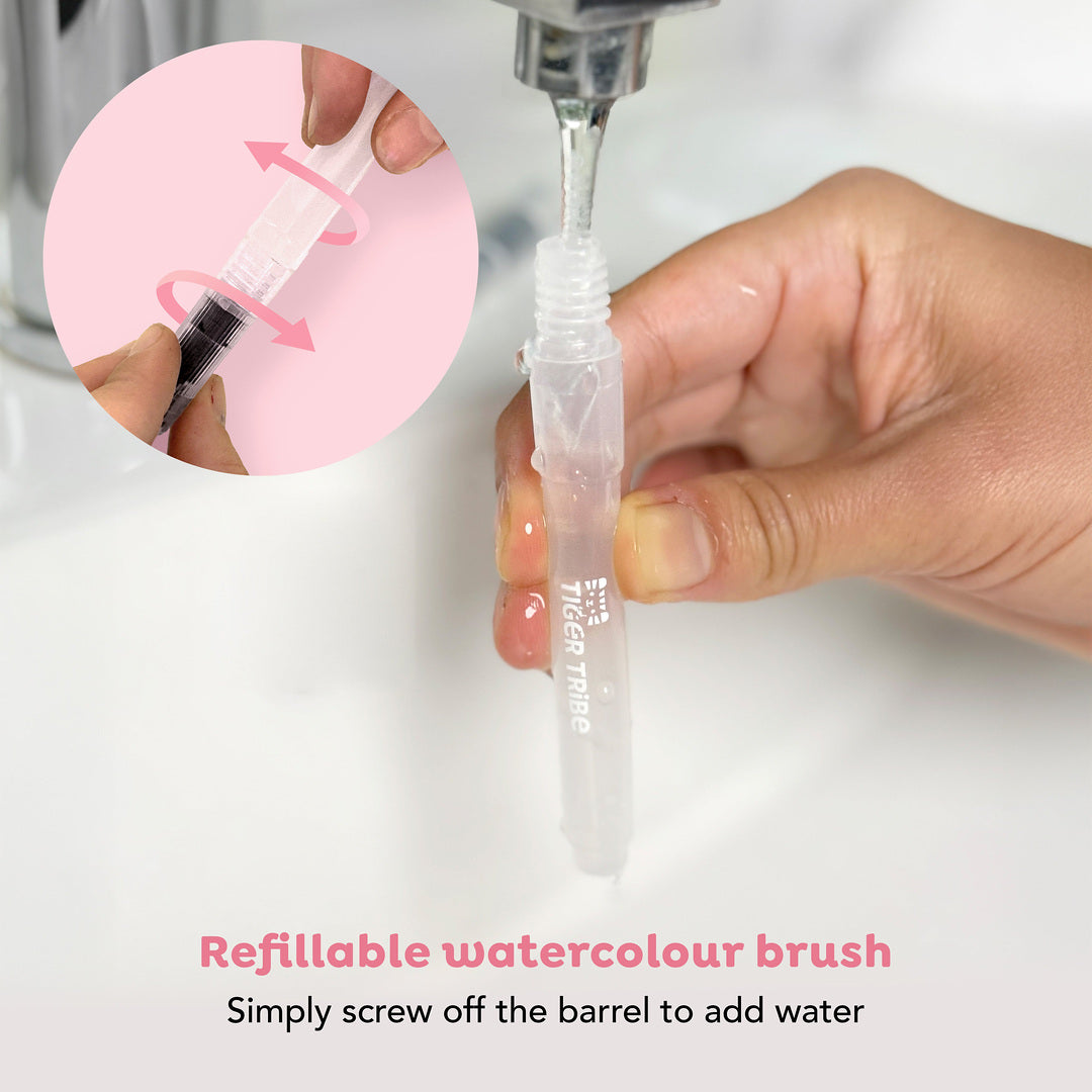 Refillable watercolour brush