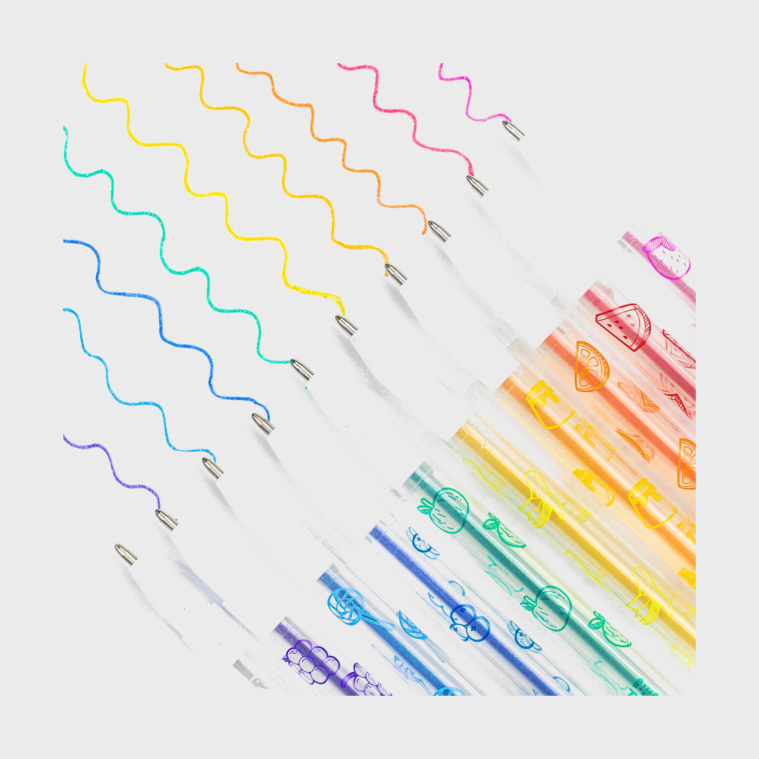 Shimmer Scented Gel Pens colour samples