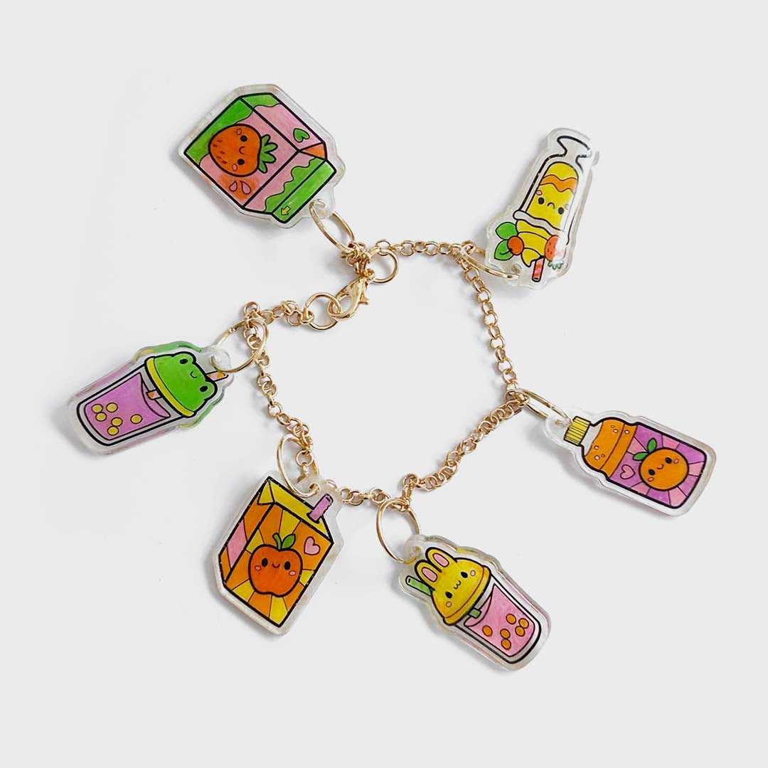 Shrinkorama Charm Bracelet | Kawaii Drinks