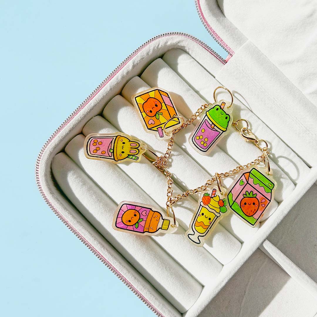 Shrinkorama Charm Bracelet | Kawaii Drinks