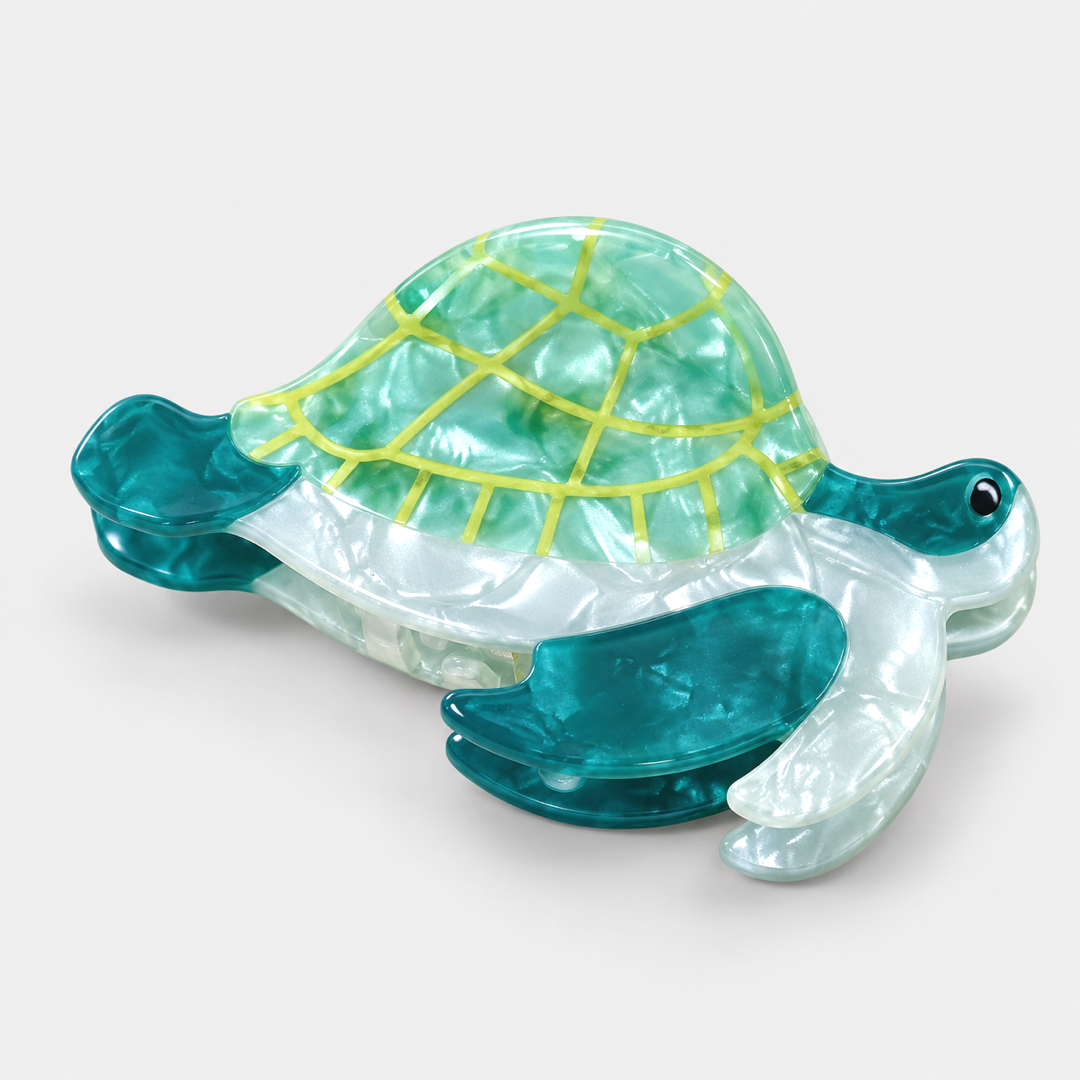 Tortoise Green Hair Clip – hero view
