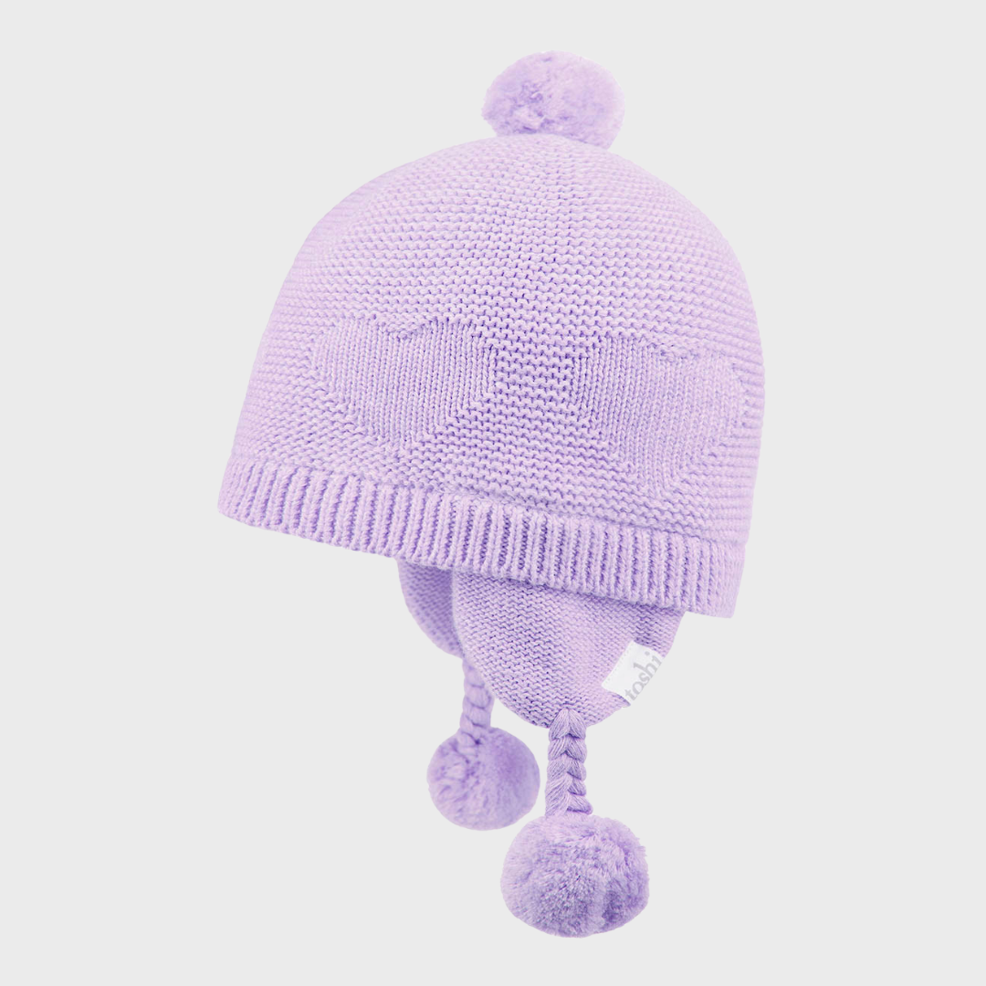 ORGANIC EARMUFF HEART | AMETHYST