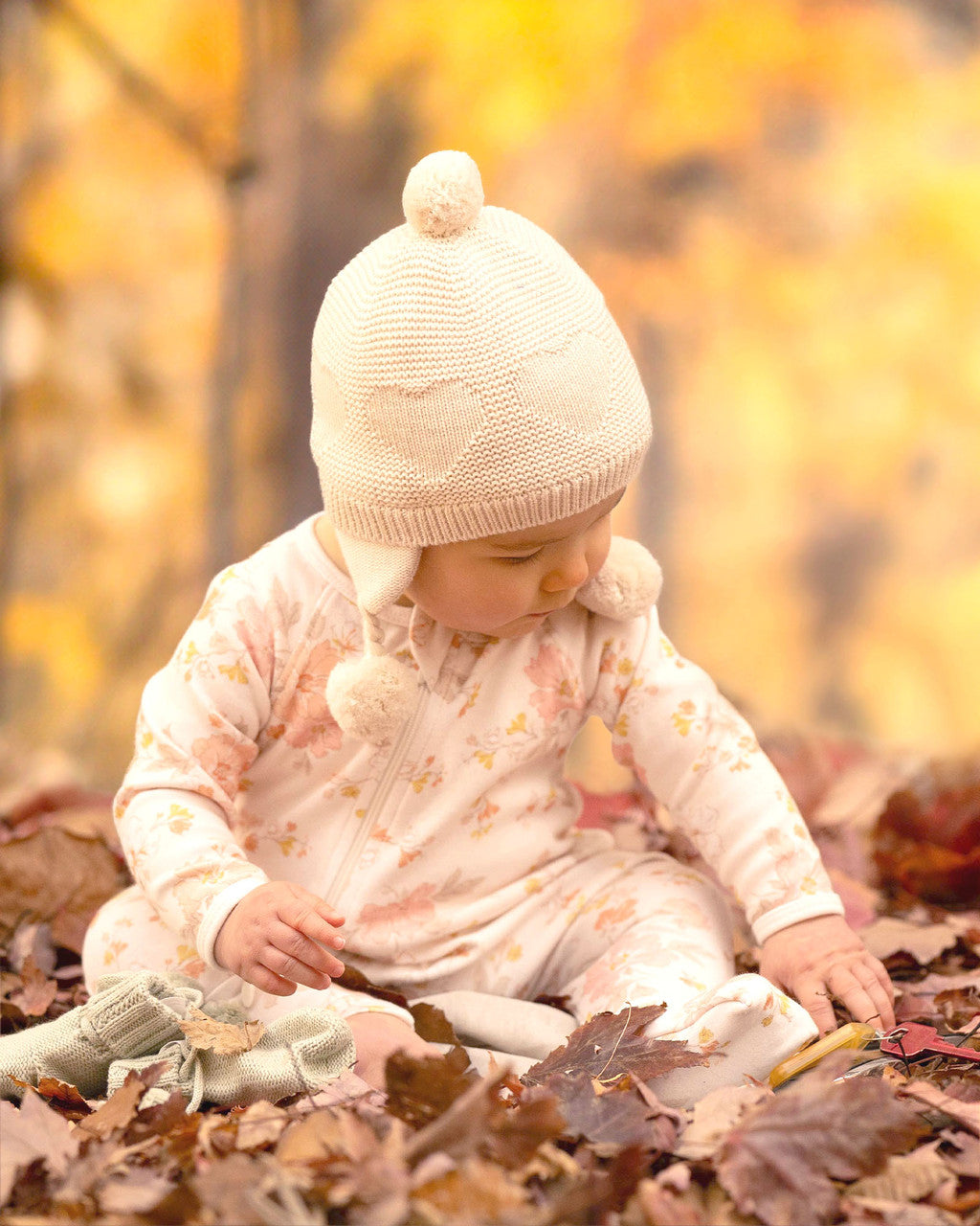 ORGANIC EARMUFF HEART | FEATHER