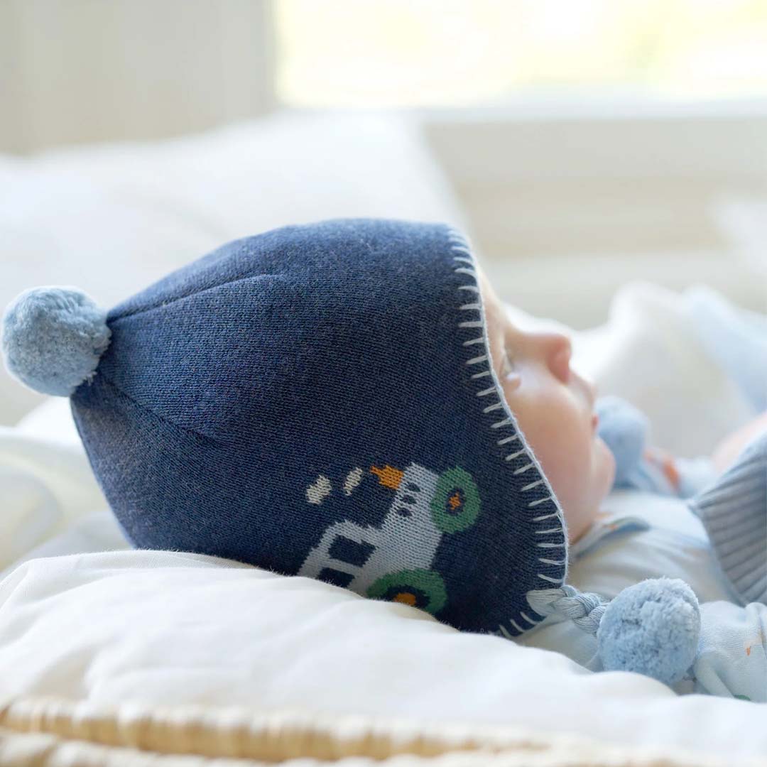 Organic Earmuff Beanie | Mystical Tiny Tractors