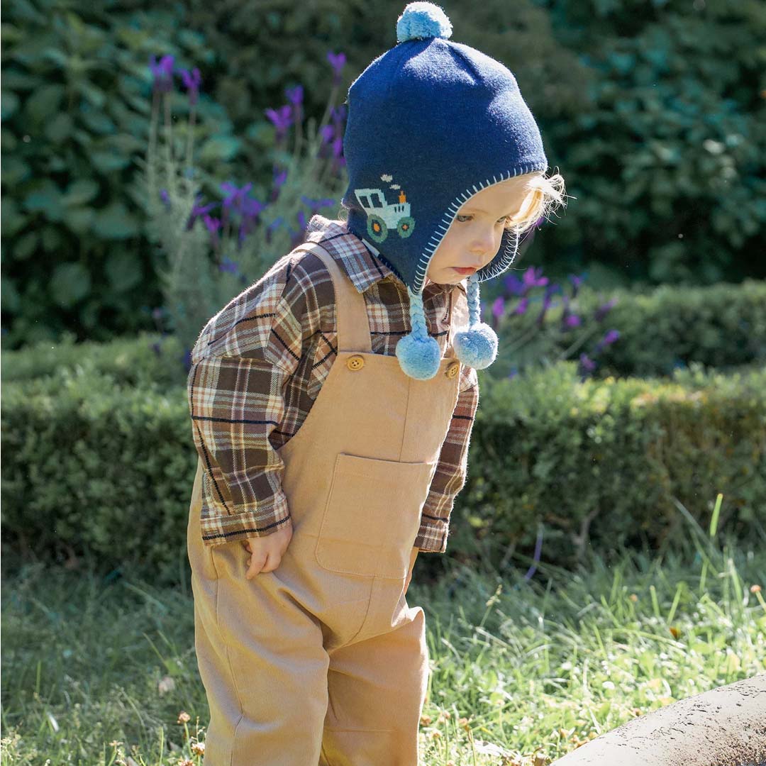 Organic Earmuff Beanie | Mystical Tiny Tractors