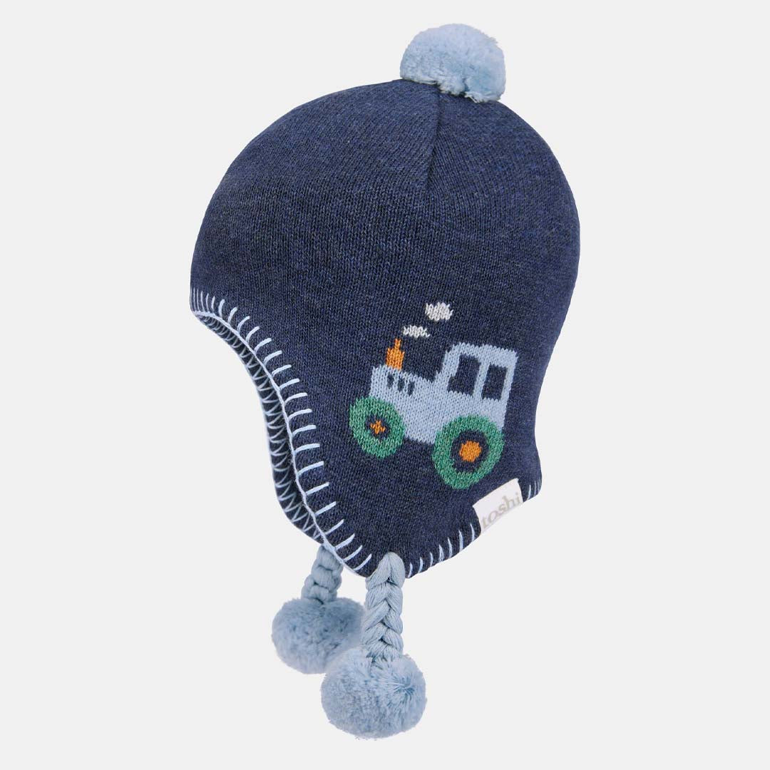 Organic Earmuff Beanie | Mystical Tiny Tractors