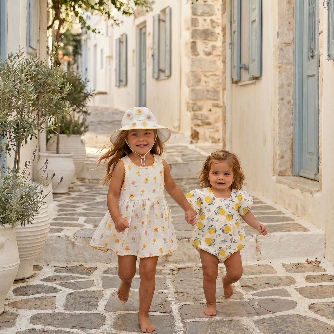 Arcadia Baby Romper | Lemonade Cream