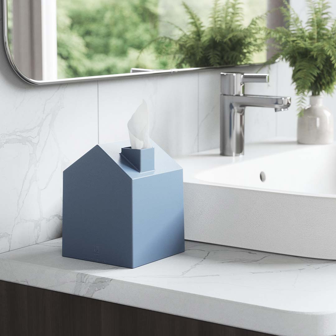 CASA TISSUE BOX COVER | SLATE BLUE
