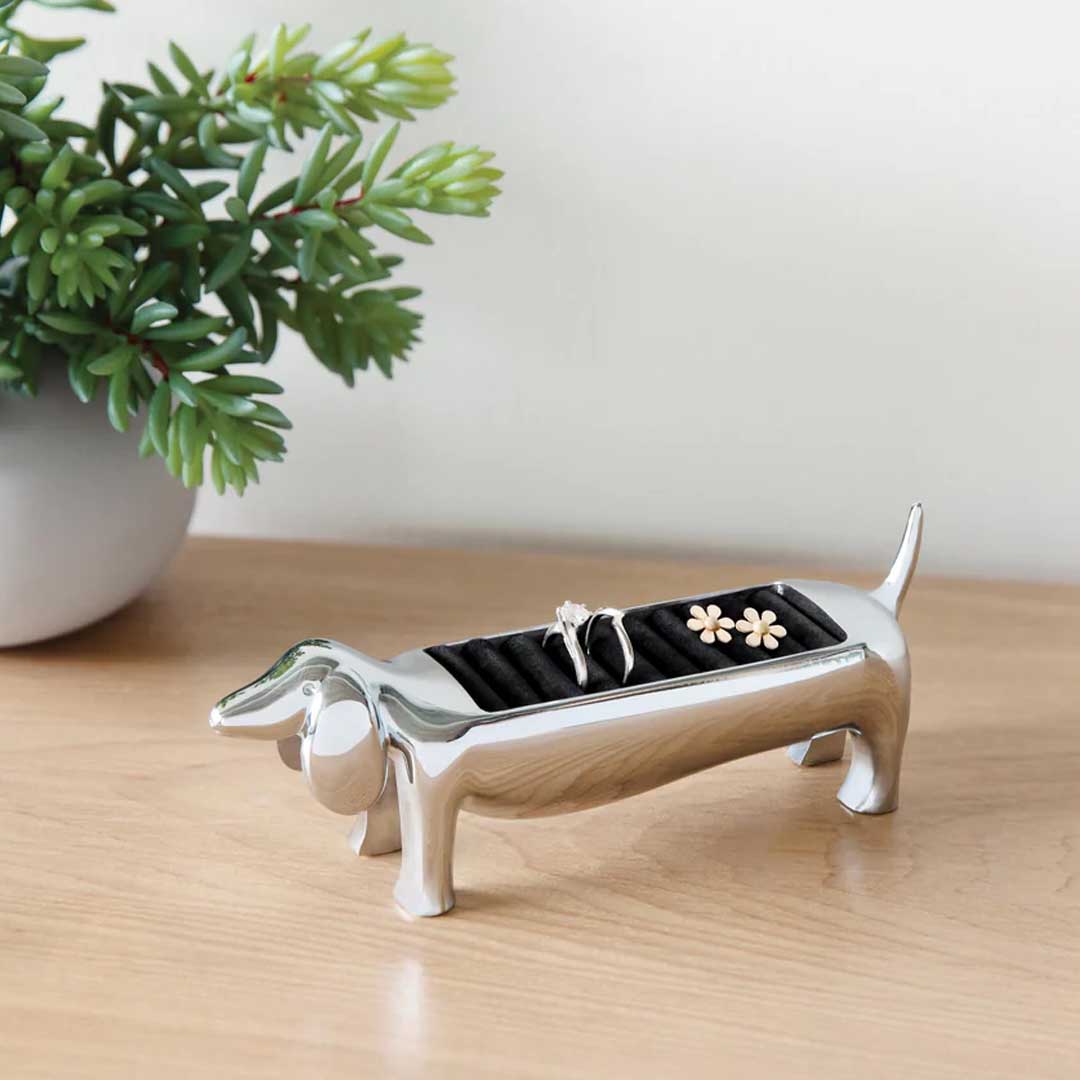 Dachsie Ring Holder | Chrome