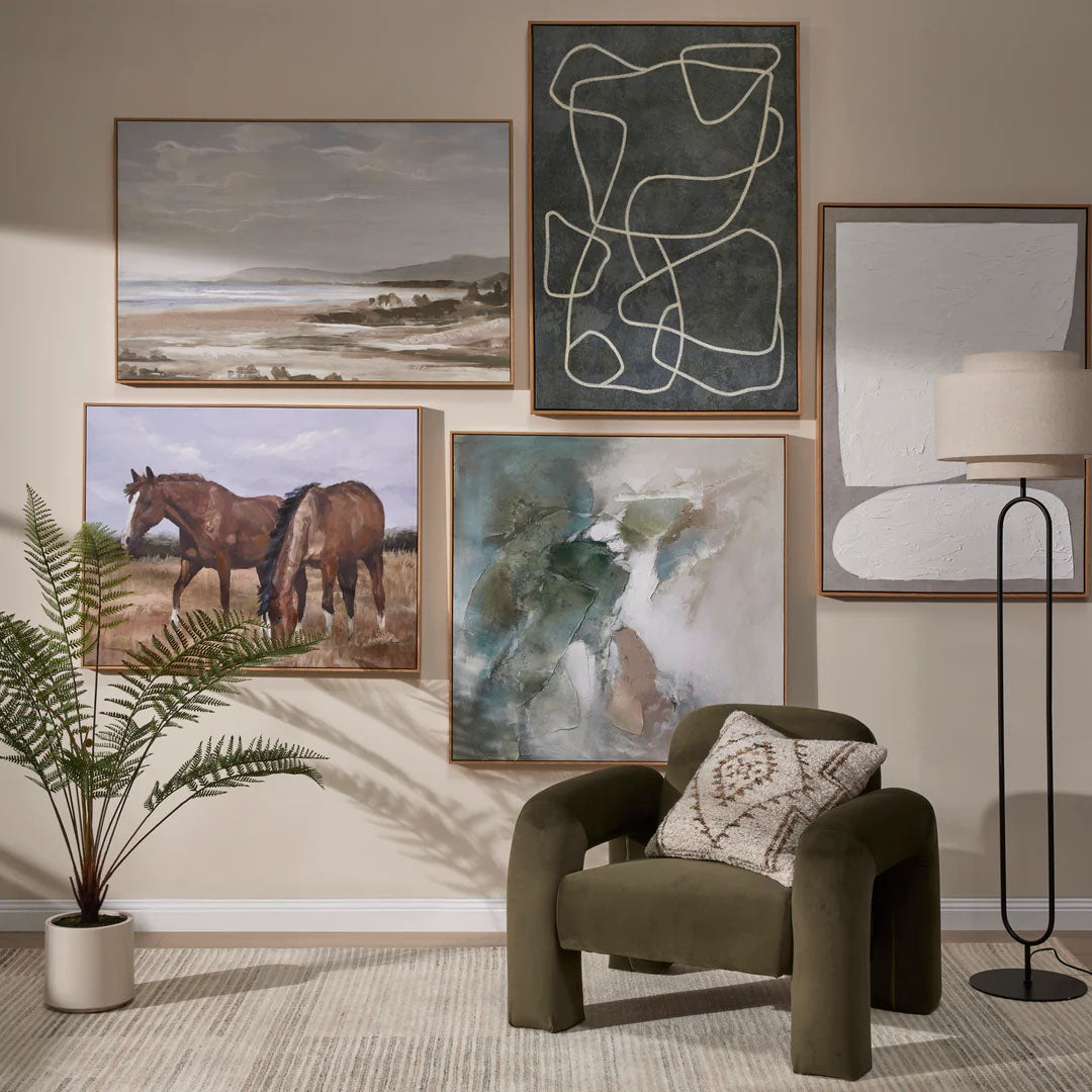 Verona Hand Painted Wall Art | Seafoam