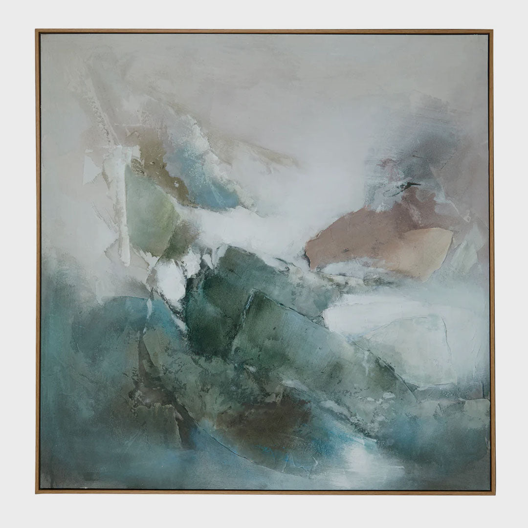 Verona Hand Painted Wall Art | Seafoam