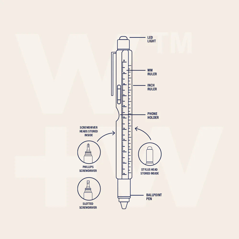 6 IN 1 MULTI-FUNCTION PEN | RED