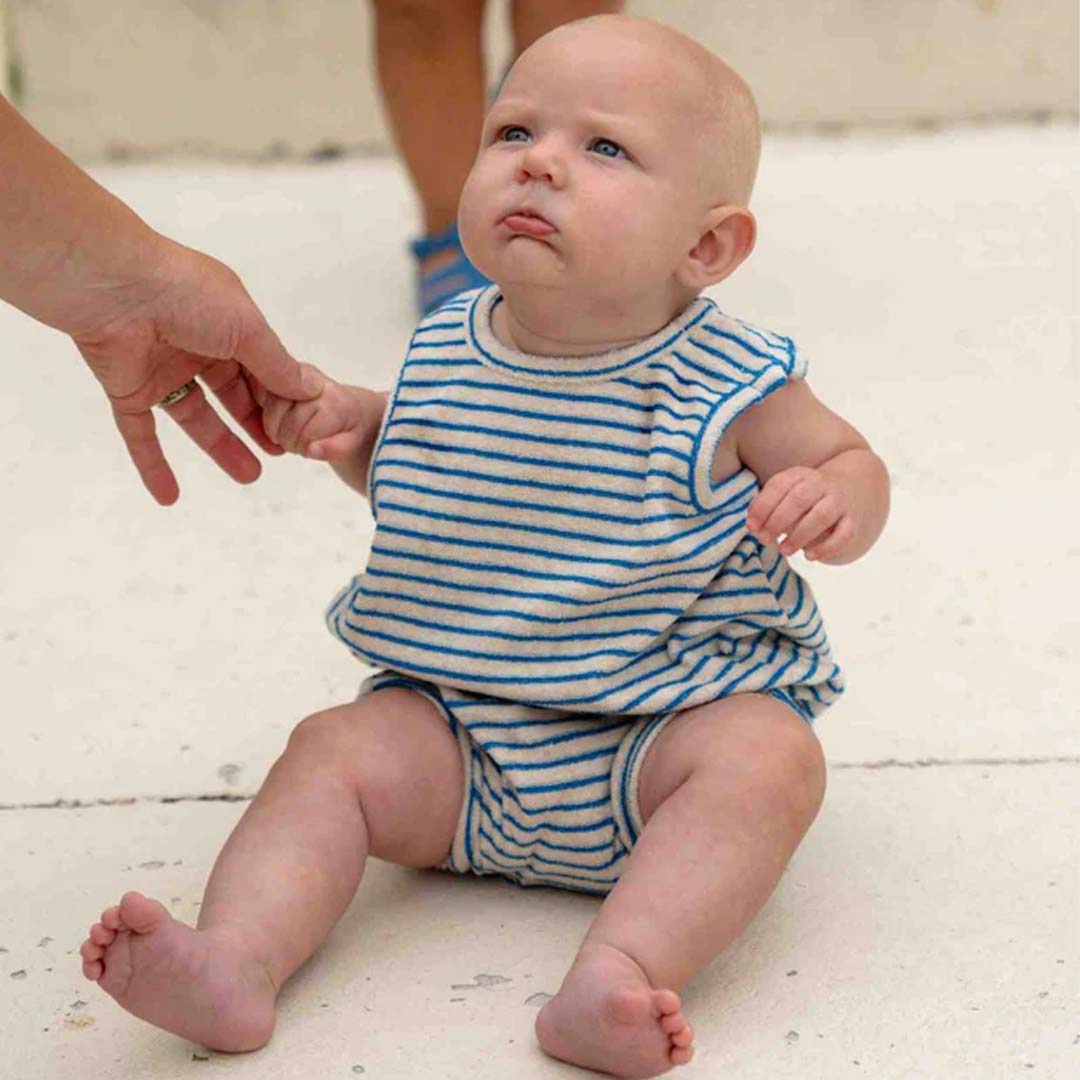 BRODIE ROMPER | COBALT STRIPE