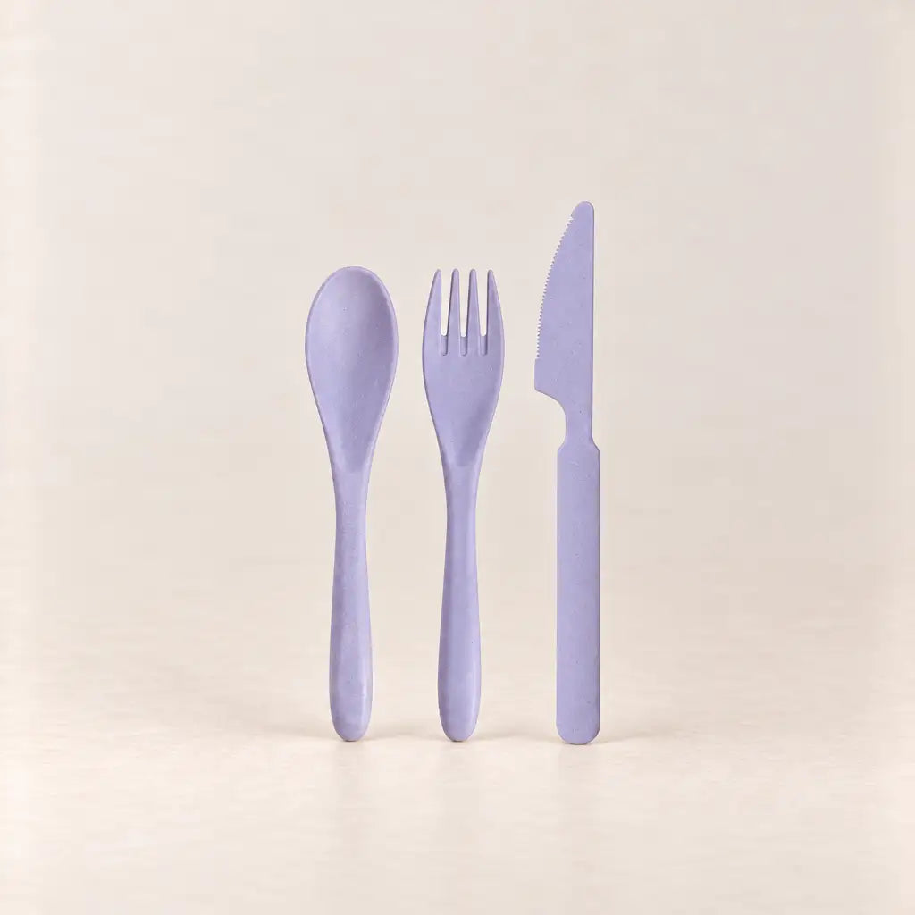 Wheat Straw Cutlery Set | Lavender Sorbet