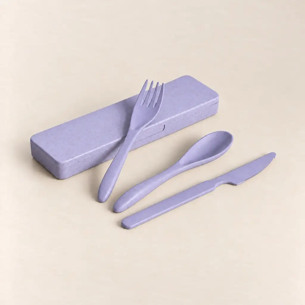 Wheat Straw Cutlery Set | Lavender Sorbet