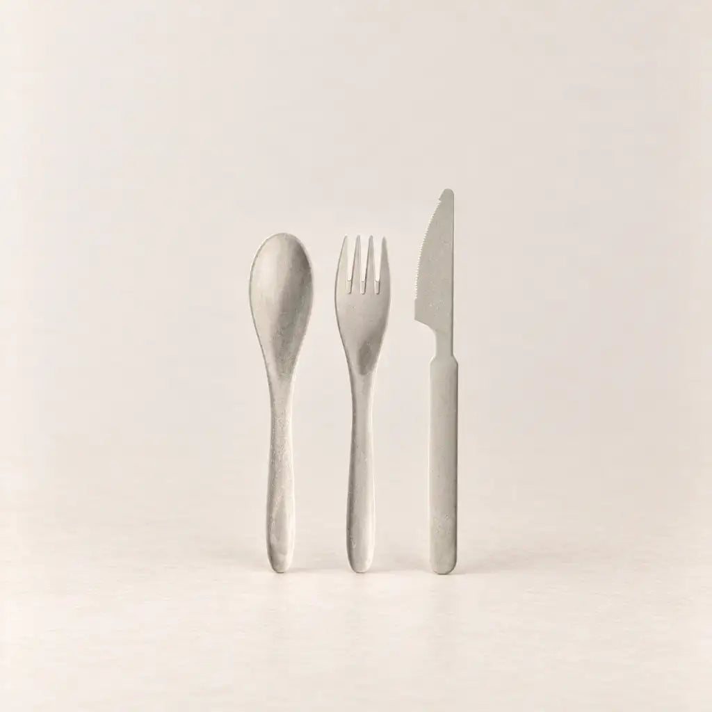 Wheat Straw Travel Cutlery Set | Off White