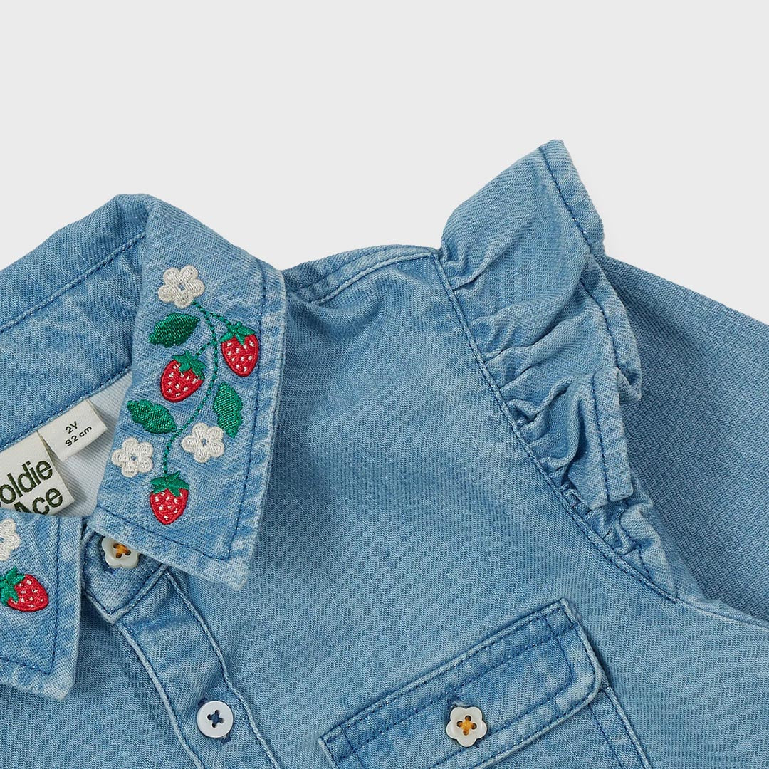 Wild Strawberry Chambray Shirt | Vintage Blue