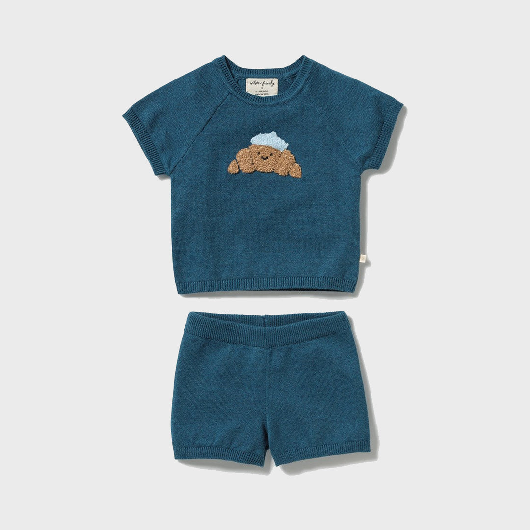 Little Croissant Organic Knitted Set product view