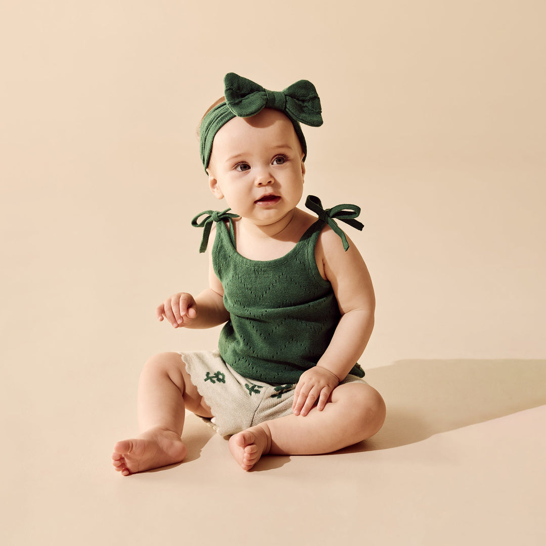 Fleur Organic Knitted Jacquard Set lifestyle view