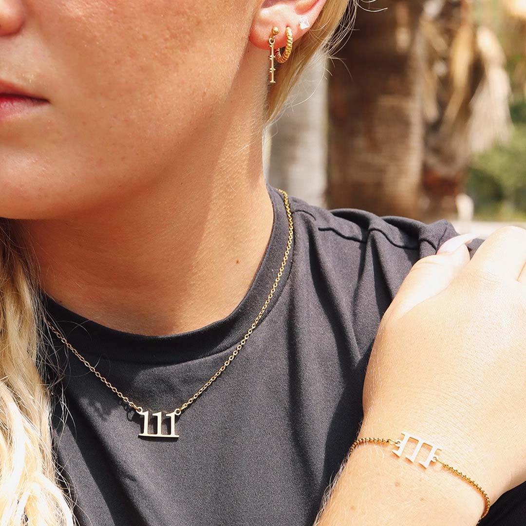 111 Angel Number Necklace | Gold