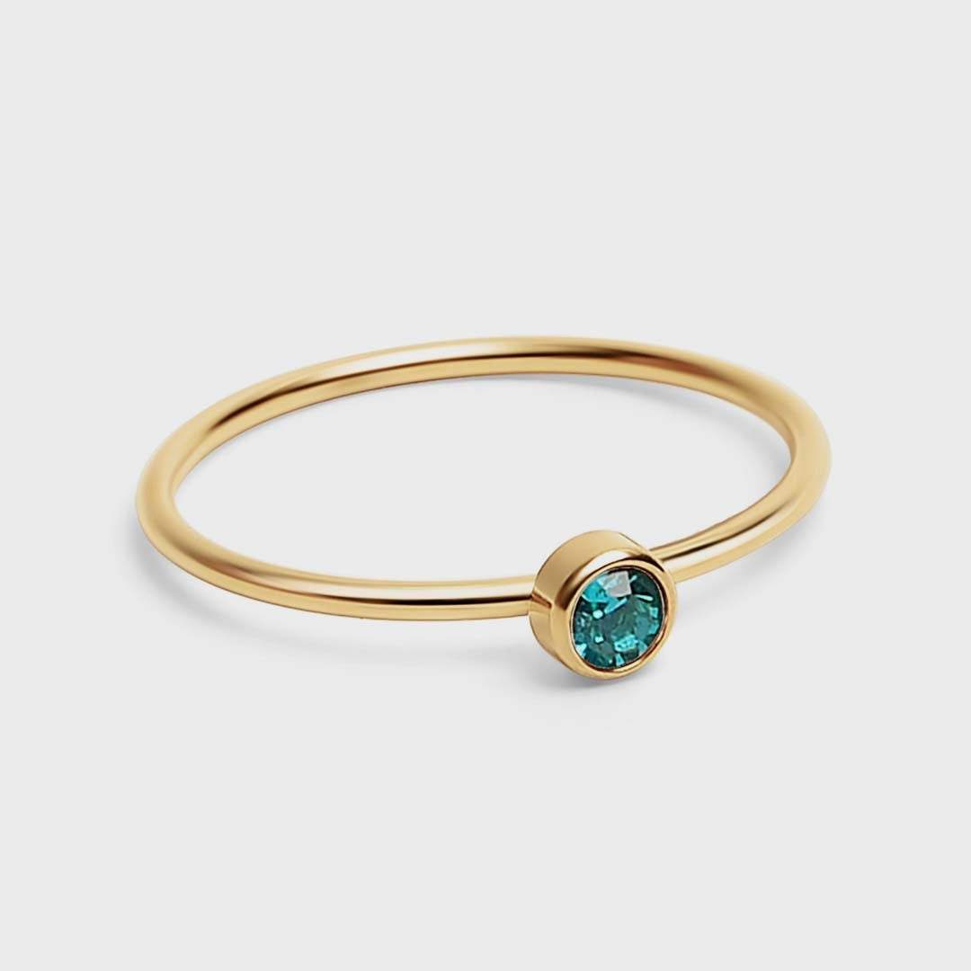 Birthstone Stacking Ring | December