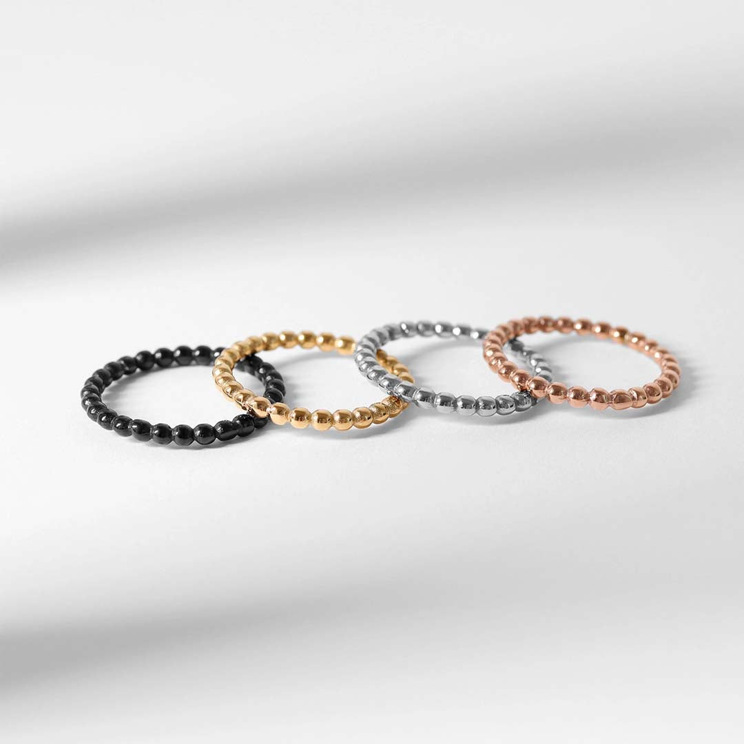 Beaded Spacer Ring | Gold