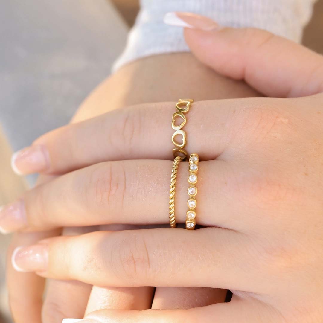 Braided Stacking Ring | Gold