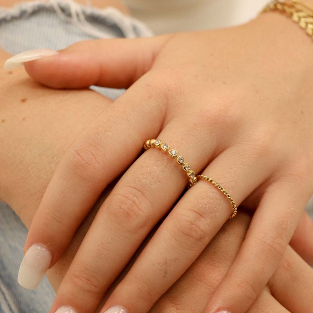 Braided Stacking Ring | Gold