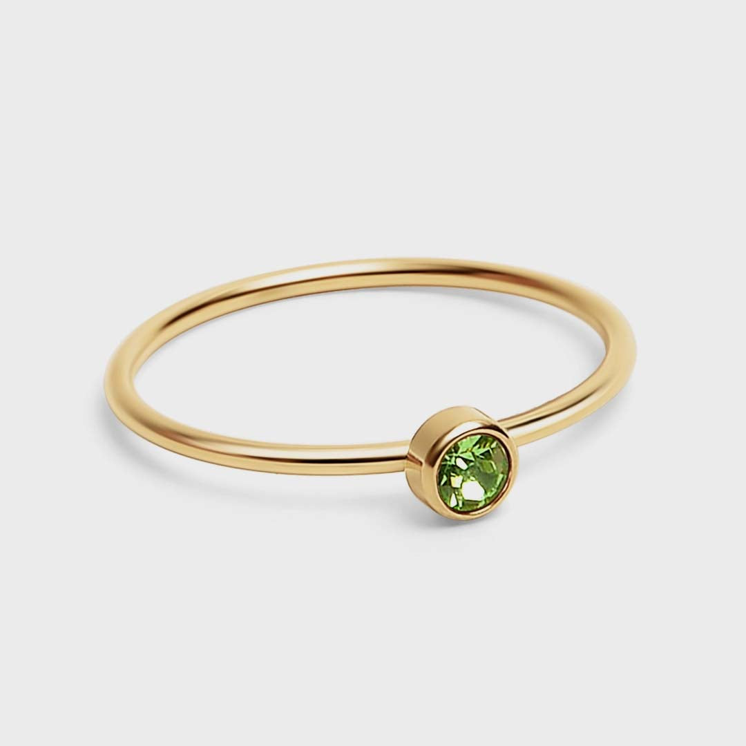 Birthstone Stacking Ring | August