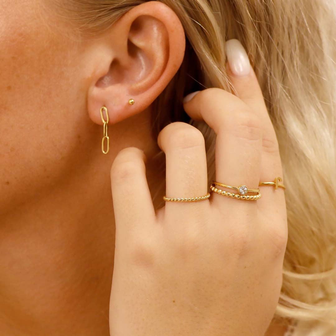 Braided Stacking Ring | Gold