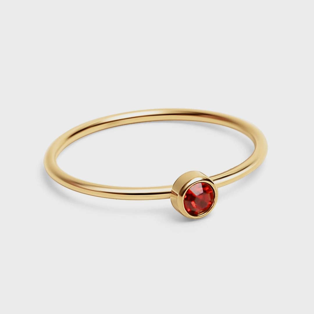Birthstone Stacking Ring | July