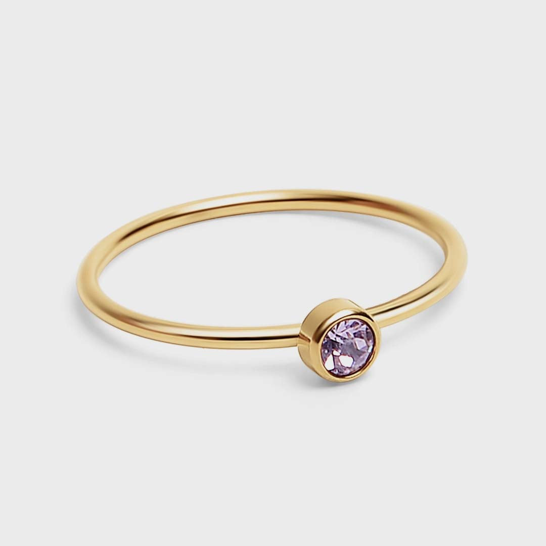 Birthstone Stacking Ring | June