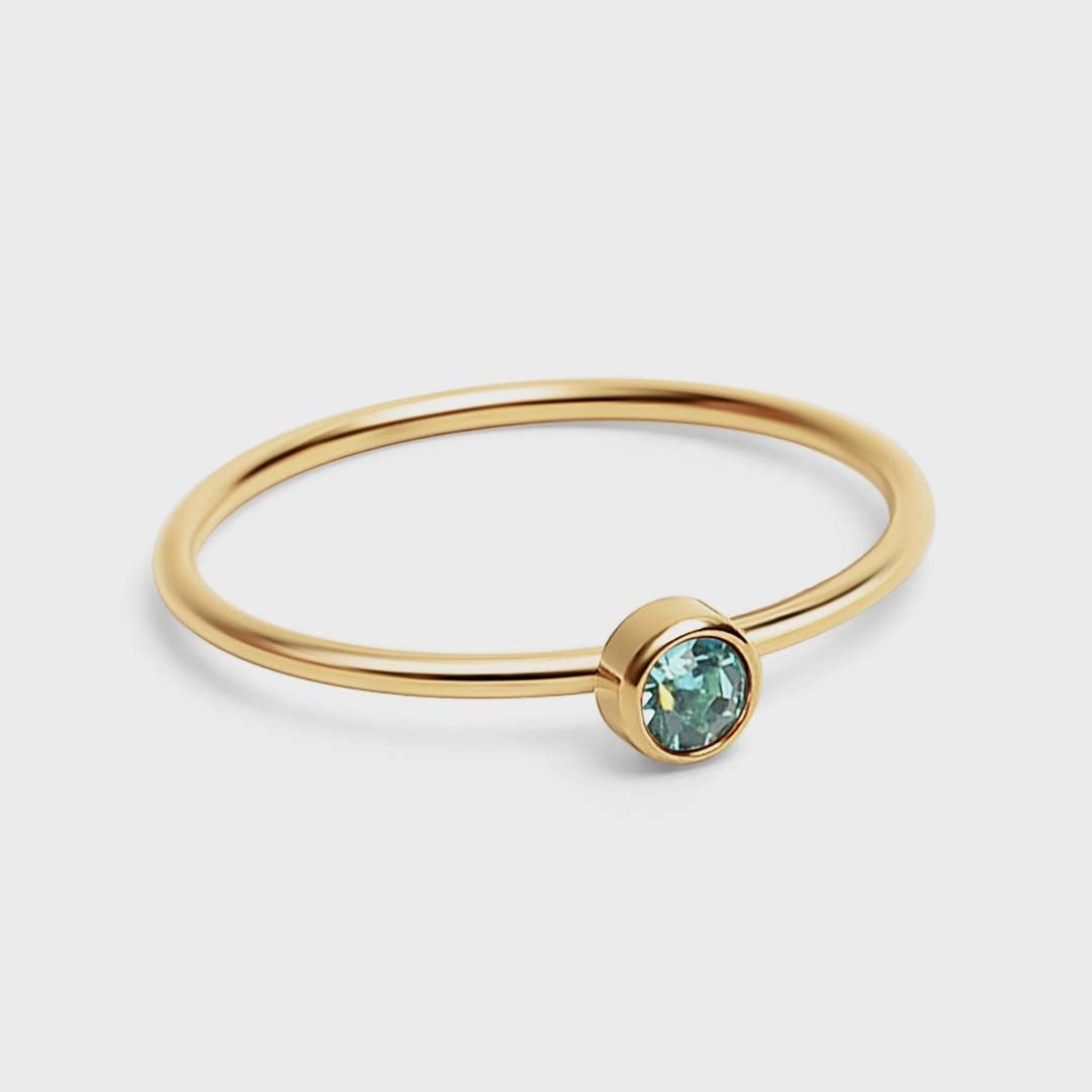 Birthstone Stacking Ring | March