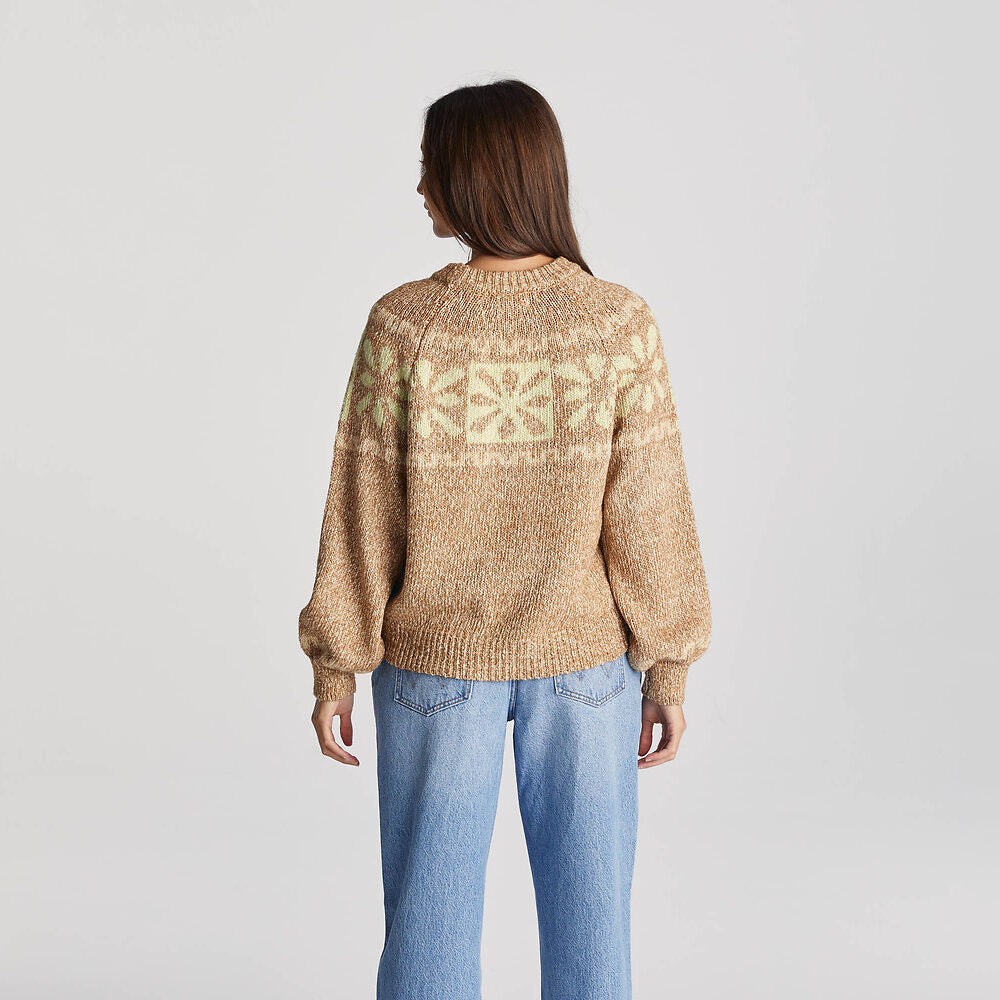 DAISY CHAIN KNIT SWEATER | CARAMEL LIME