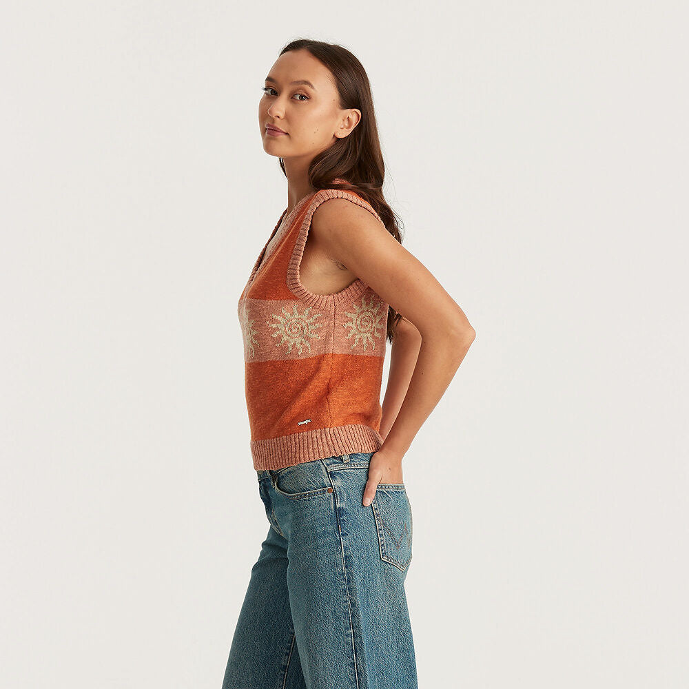 SUN SPIRAL KNIT VEST | SUNBAKED