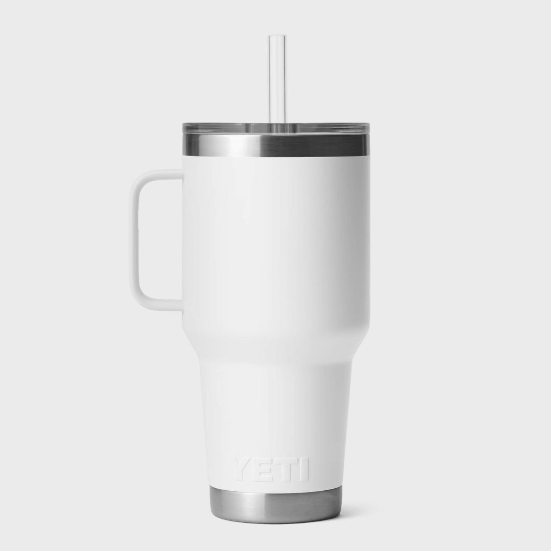 RAMBLER 35oz (1L) STRAW MUG | WHITE