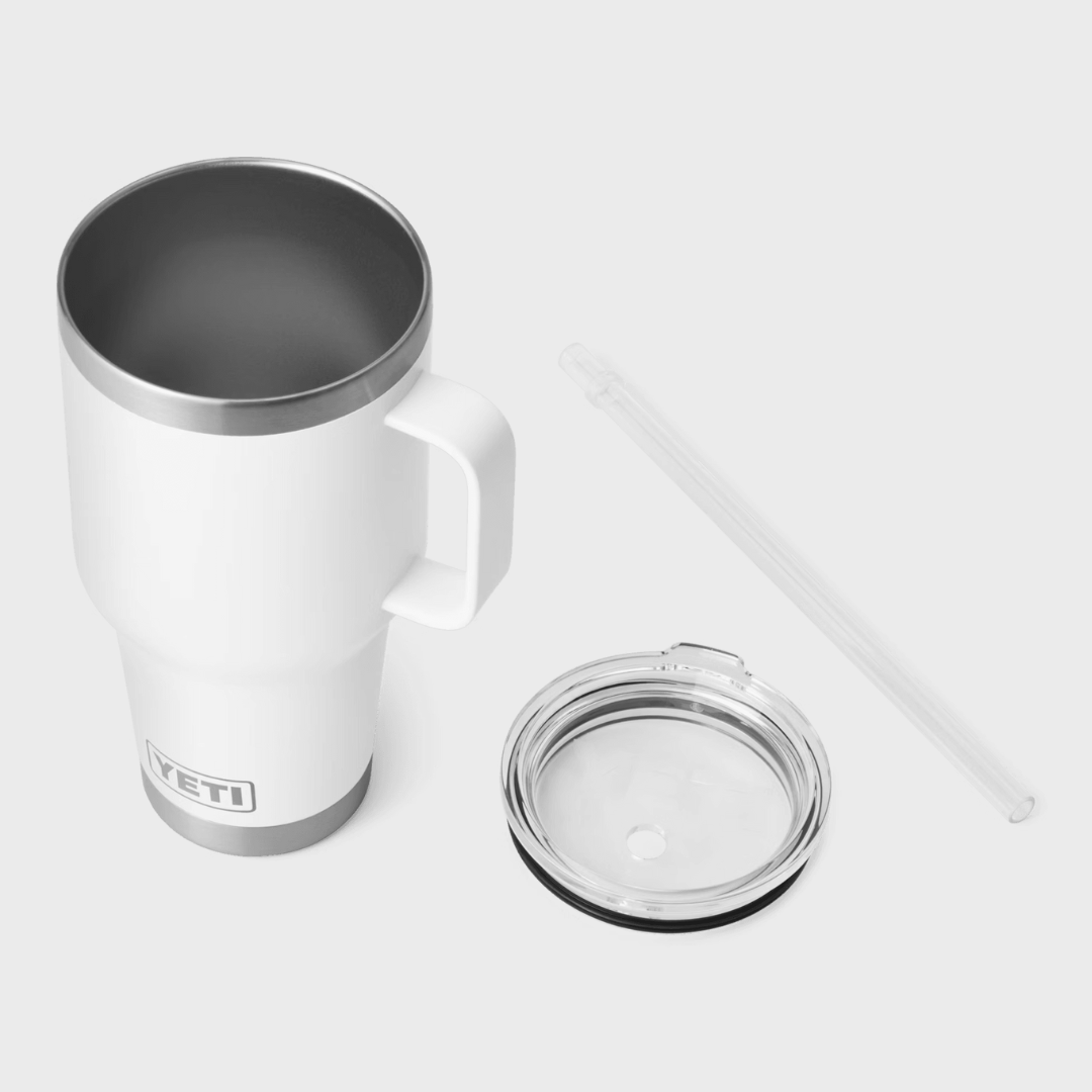 RAMBLER 35oz (1L) STRAW MUG | WHITE