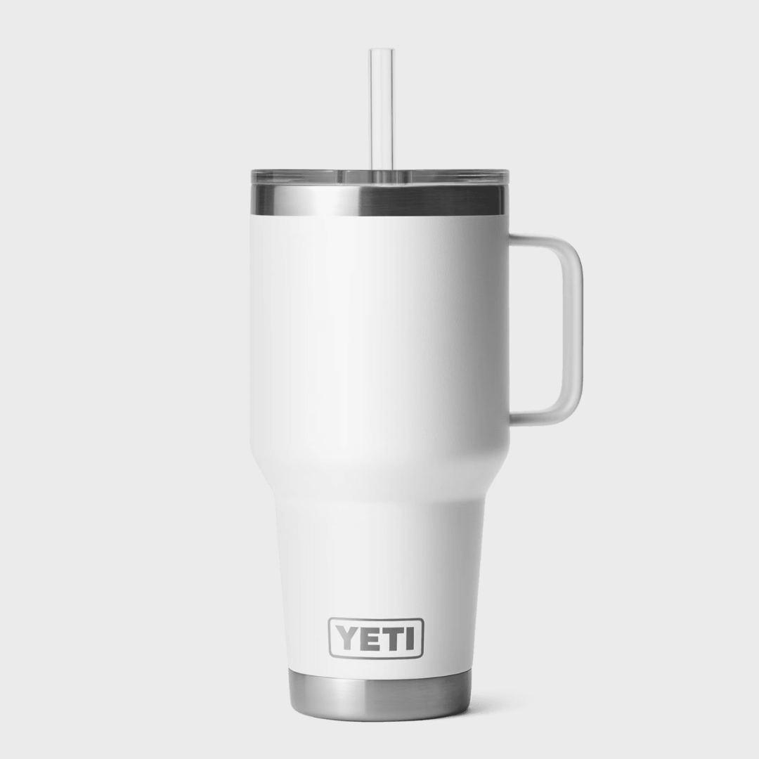 RAMBLER 35oz (1L) STRAW MUG | WHITE