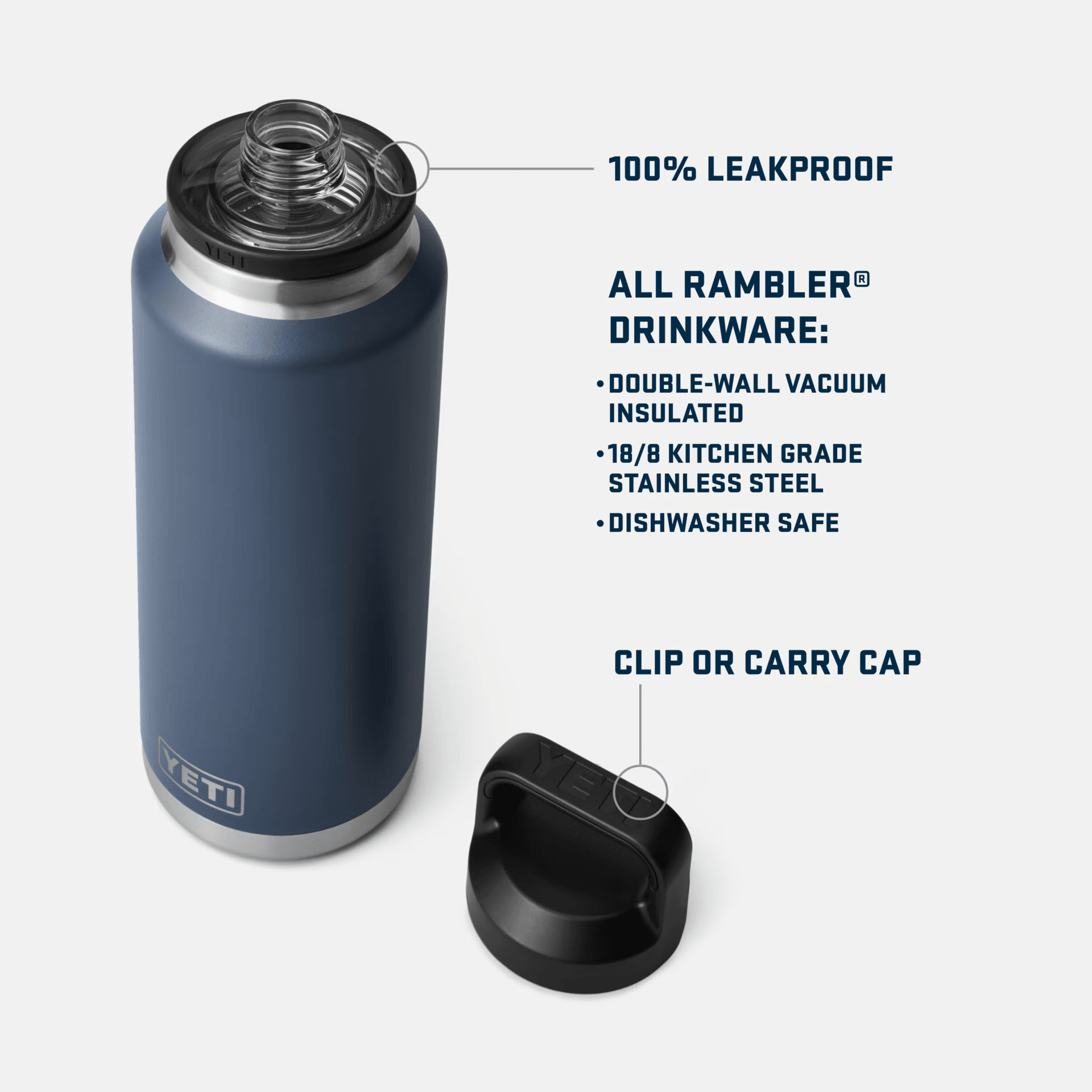 Rambler 46oz (1.4 L) Bottle with Chug Cap | Charcoal