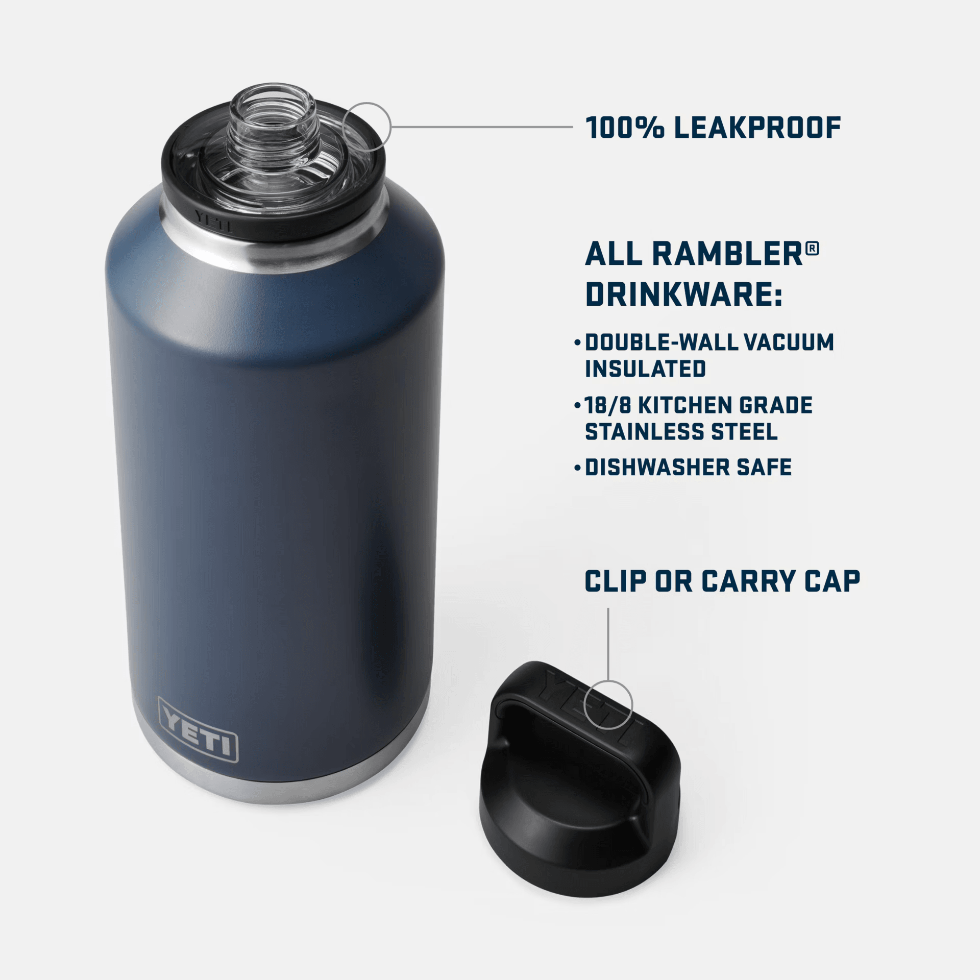 Rambler 64oz (1.9 L) Bottle with Chug Cap | Navy