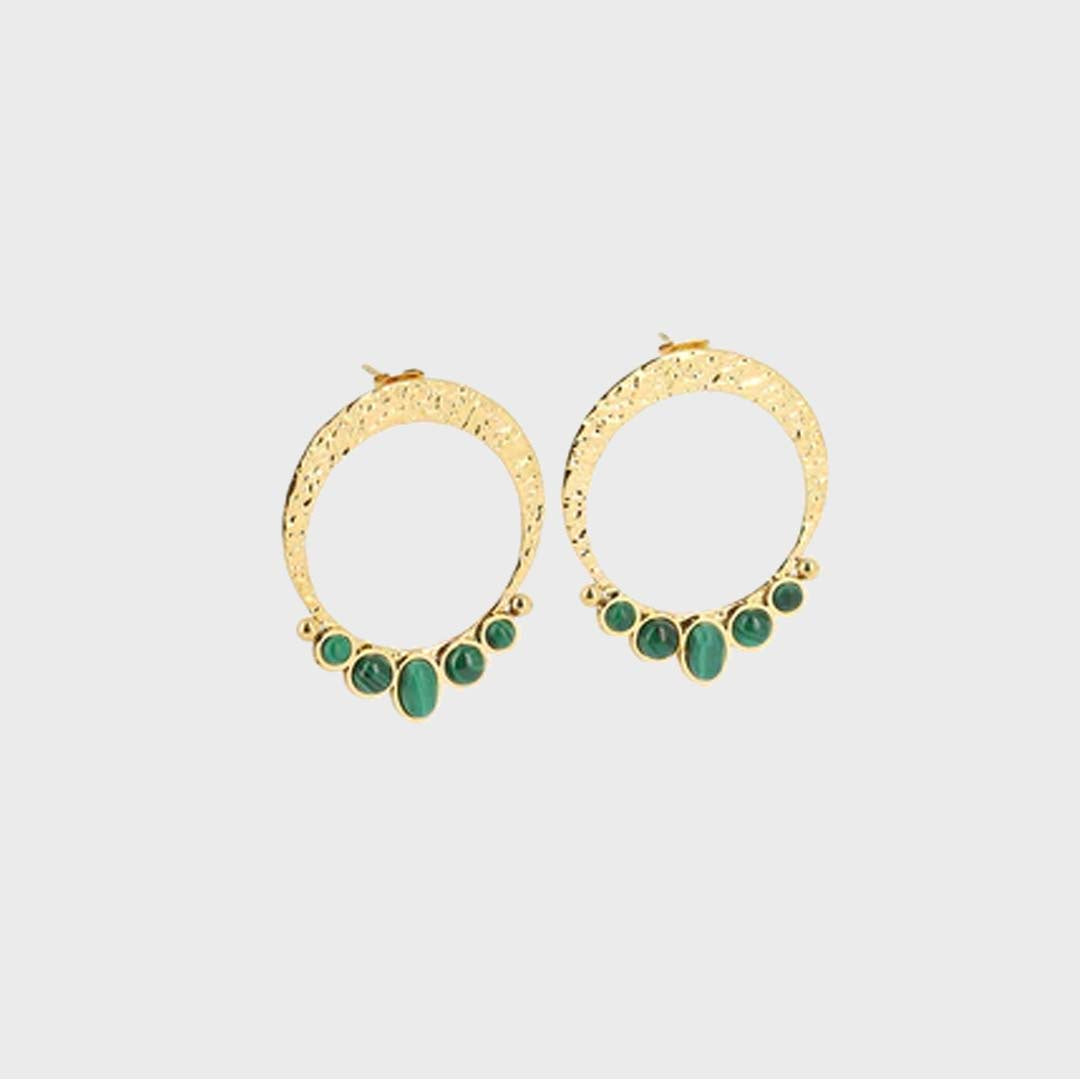 CORDELIA EARRINGS | MALACHITE