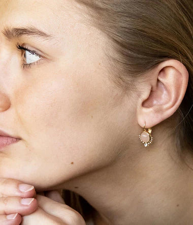 FANG EARRINGS | ROSE QUARTZ