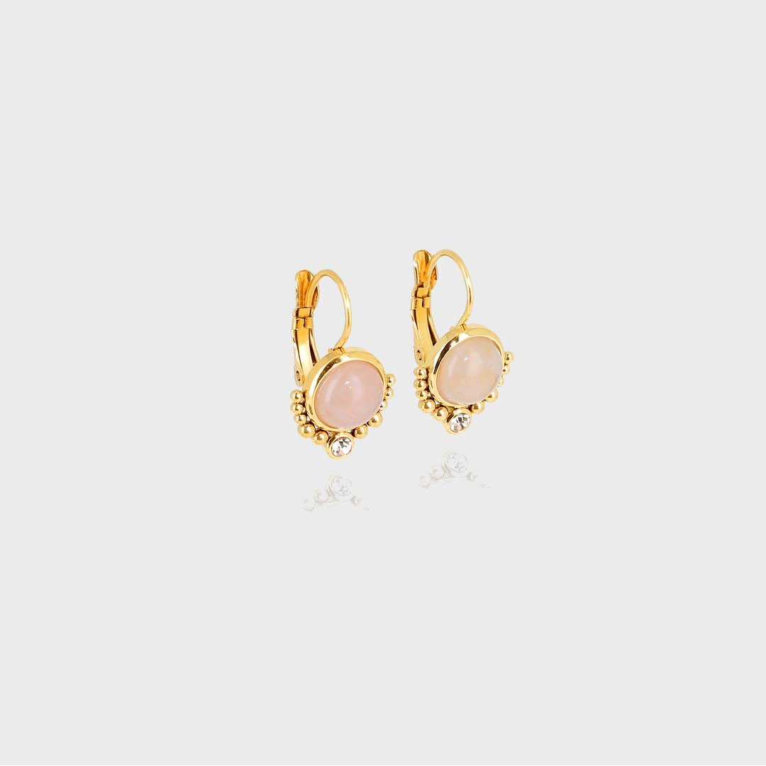 FANG EARRINGS | ROSE QUARTZ