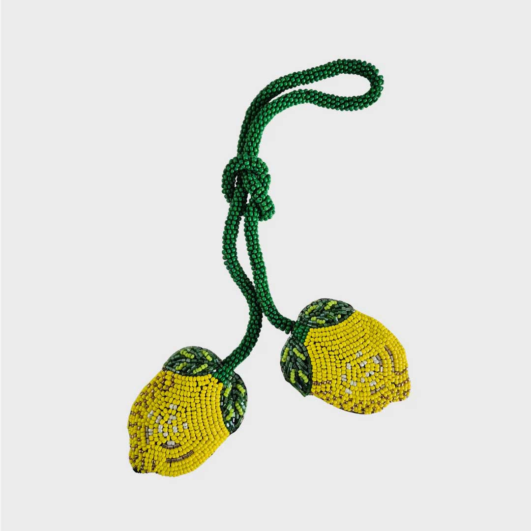 Beaded Bag Charm | Lemons